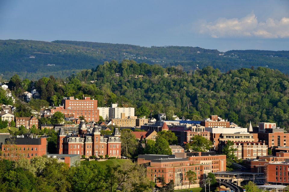 Buildings on the downtown campus in Morgantown